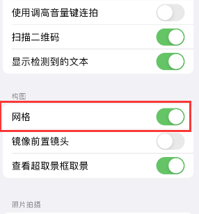 台江苹果手机维修网点分享iPhone如何开启九宫格构图功能 