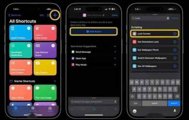 台江苹果14锁屏维修店分享iPhone14升级iOS16.4后如何创建锁屏快捷方式 