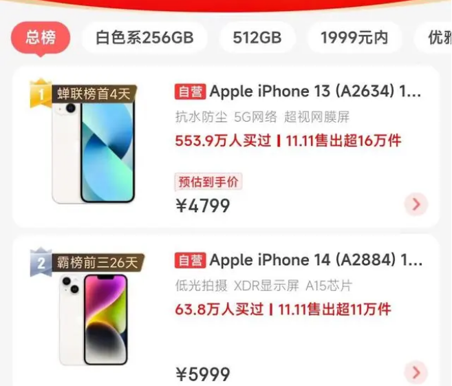 台江苹果14维修分享iPhone14配置不如同价位的安卓还能大卖 